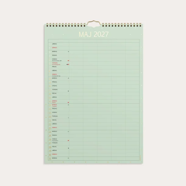 Mayland | Familiekalender Color lille | 2027 | 