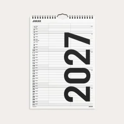 Mayland | Familiekalender Black &amp; white | 2 kolonner | 2027 |