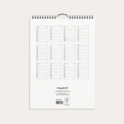 Mayland | Familiekalender Black &amp; white | 2 kolonner | 2027 |
