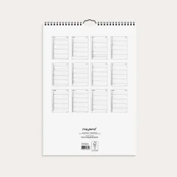 Mayland | Familiekalender Black &amp; white | 3 kolonner | 2027 |