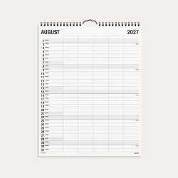 Mayland | Familie kalender | Black and white | 5 kolonner | 2027 |