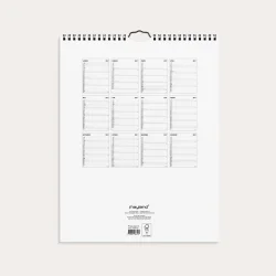 Mayland | Familie kalender | Black and white | 5 kolonner | 2027 |