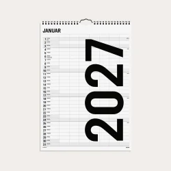 Mayland | Familie kalender Black and White | 7 kolonner | 2027 |