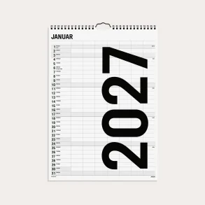 Mayland | Familie kalender Black and White | 7 kolonner | 2027 |