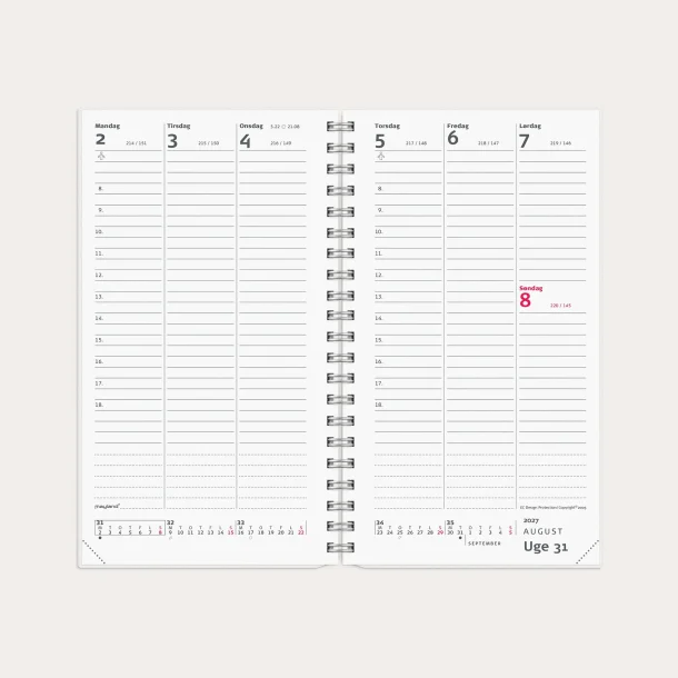 Mayland | Week Planner H�jformat | 2027 |