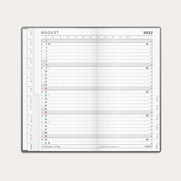 Mayland | Index Planner m�nedskalender | 2027 |