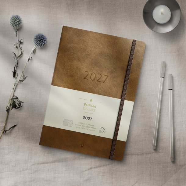 Mayland | A5 | Forma Deluxe ugekalender | brun | 2027 |
