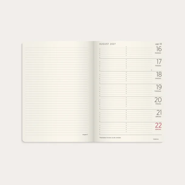Mayland | A5 | Forma Deluxe ugekalender | brun | 2027 |