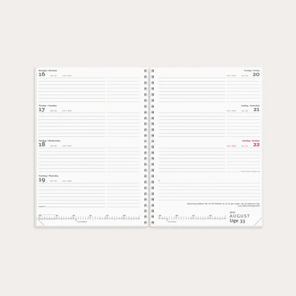 Mayland | A5 | Ugekalender | tv�rformat m/4 illustrationer | 2027 |