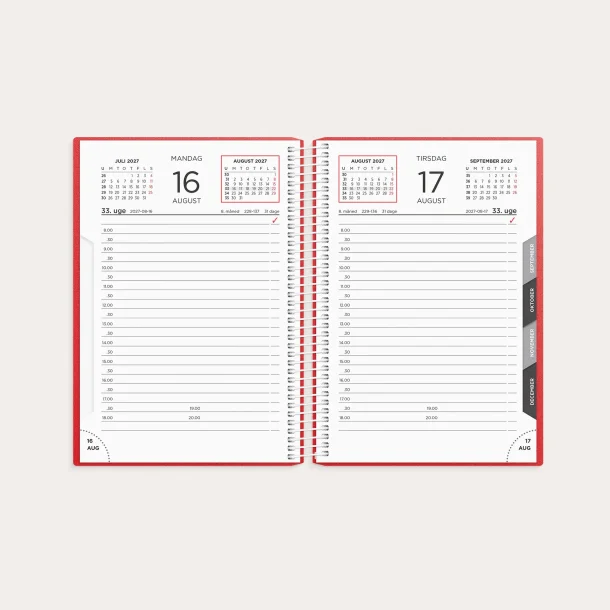 Mayland | Dagkalender | R�d | 2027 |