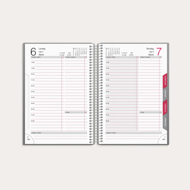 Mayland | Dagkalender | M�rkegr� | 2027 |
