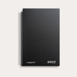 Mayland | Aftalekalender dag | Sort | A4 | 2027 |