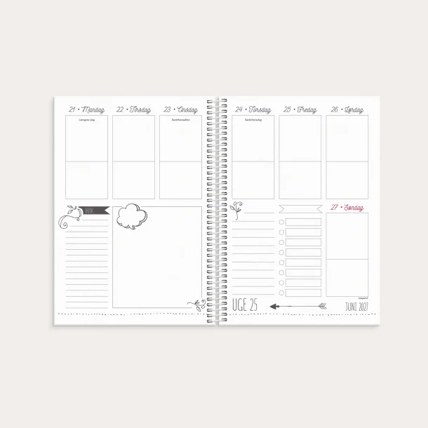 Mayland | Doodle | A5 | ugekalender | 2027 |
