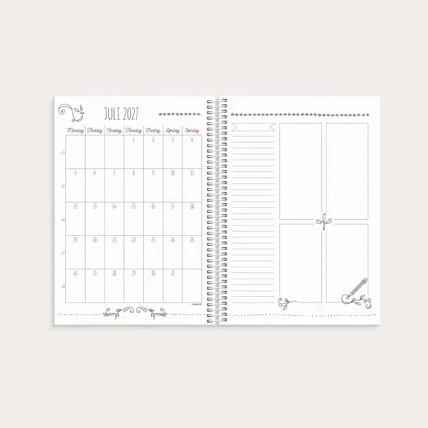 Mayland | Doodle | A5 | ugekalender | 2027 |