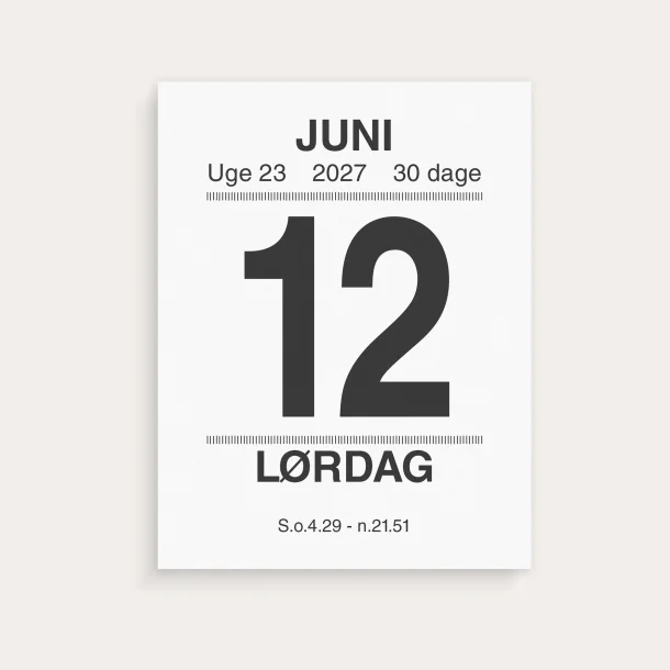 Mayland | Broderikalender m/split og bagsidetekst | 2027 |