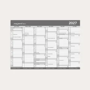 Mayland | Basis Kontorkalender | A3 | 2027 | 