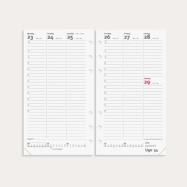 Mayland | System PP ugekalender h�jformat | REFILL | 2027 |