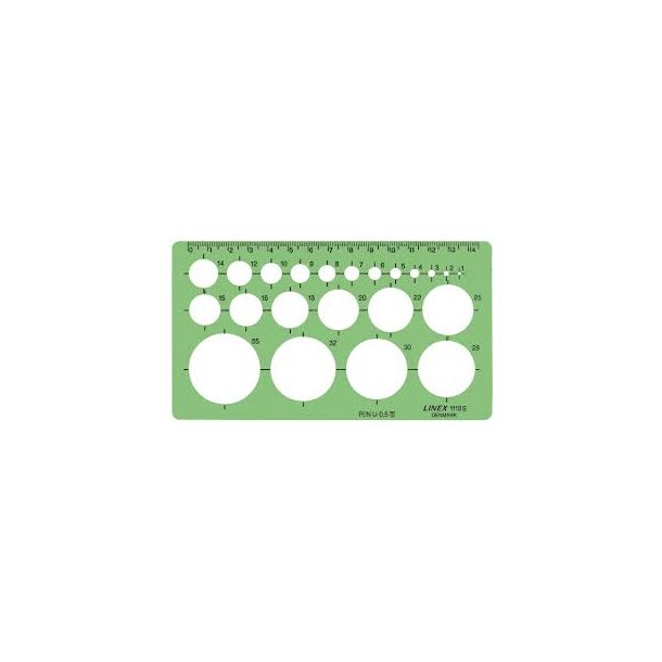 Linex | Cirkelskabelonst | 1 til 30mm
