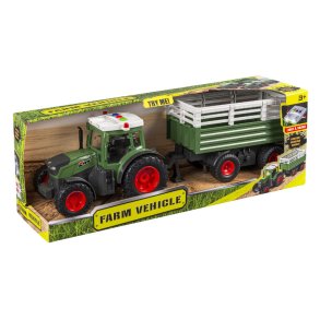 Traktor med anh�nger lys, lyd & friktion