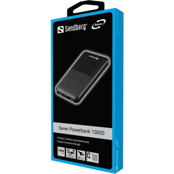 10.000 mAh Saver PowerBank, Black