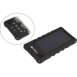 16.000 mAh Outdoor Solar PowerBank, Black