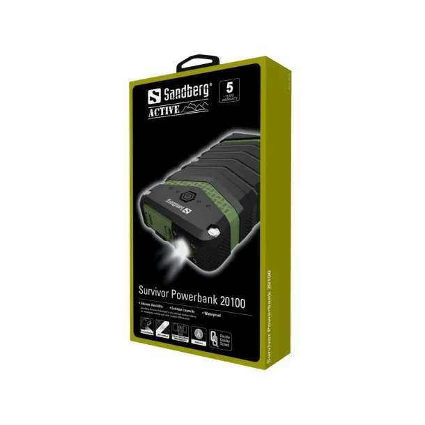 20.100 mAh Survivor PowerBank , Black
