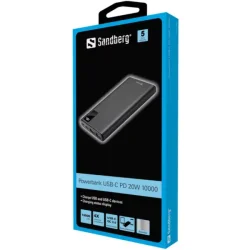 10.000 mAh PD 20W PowerBank USB-C, Black