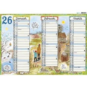 Plakatforlaget Gigantkalender | 2026 | 4 ark |