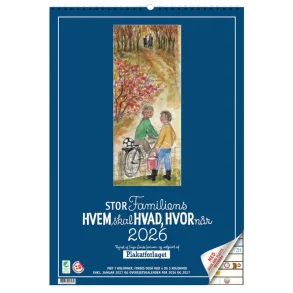 Plakatforlaget STORFamiliens Hvem skal Hvad og Hvornr | 2026 | 7 kolonner |