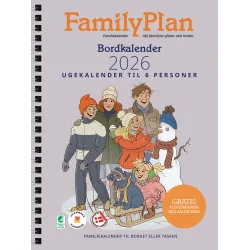 FamilyPlan Bordkalender | 6 personer | 2026 |