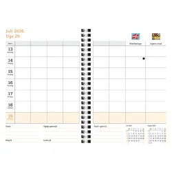 FamilyPlan Bordkalender | 6 personer | 2026 |