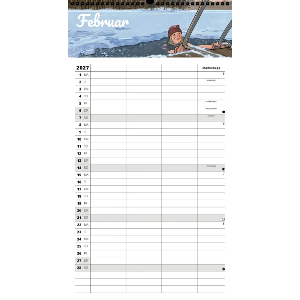 FamilyPlan �rskalender 2027 - Mini - 3 personer 