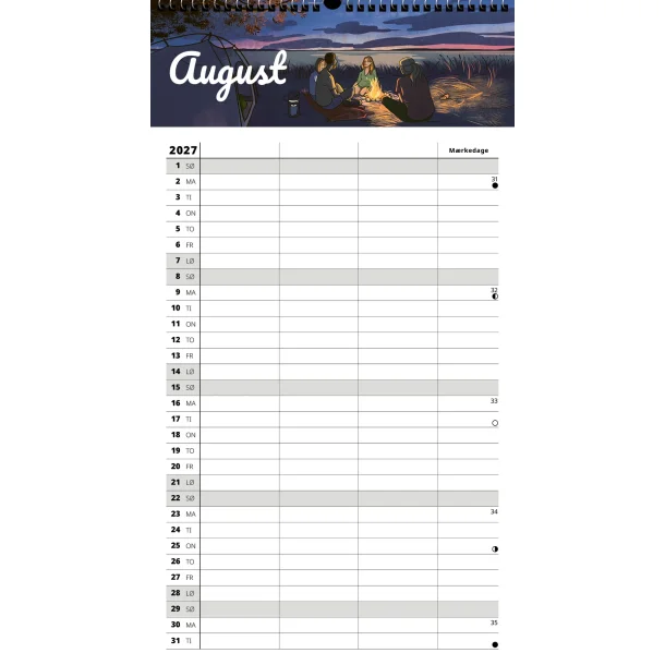 FamilyPlan �rskalender 2027 - Mini - 3 personer 