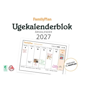 FamilyPlan Ugekalender 2027 - Blok