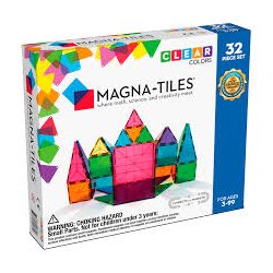 Magna-Tiles | Clear Colours | 32 stk