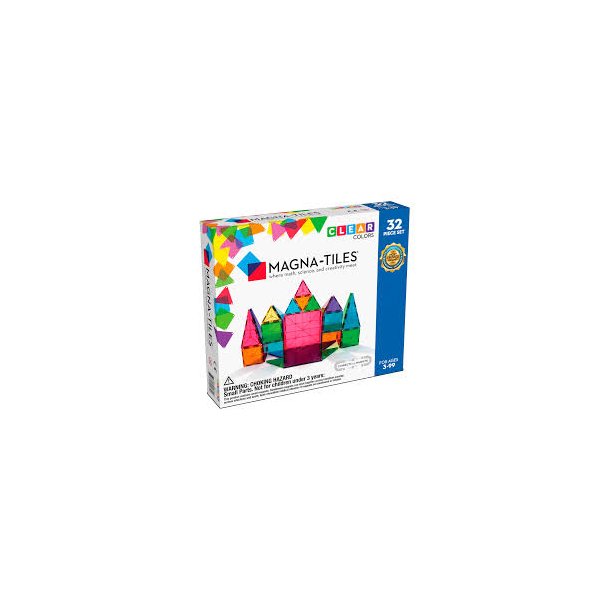 Magna-Tiles | Clear Colours | 32 stk