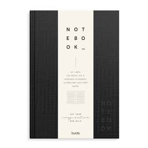 Notesbog Tekstil | Sort | A5