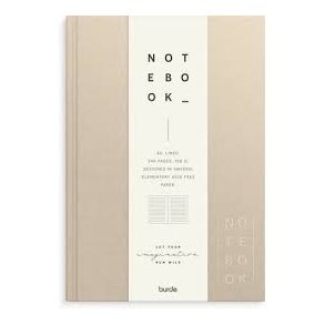 Notesbog Tekstil | Beige | A5