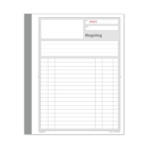 Regningsblok | 2x50 sider m. kopi | 14,8x20cm |