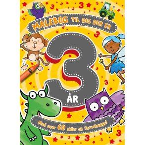Malebog til dig der er 3 r