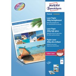 Fotopapir Premium Glossy 200g laser A4 (100)