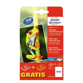 Avery Fotopapir glossy inkjet 200g 10x15 (50)