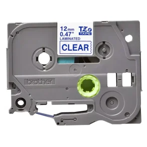 Brother TZe Tape - 12mm x 8m, Transparent (bl� skrift)