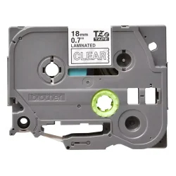 Brother TZe Tape - 18mm x 8m, Transparent (hvid skrift)