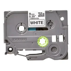 Brother TZe Tape - 9mm x 8m, Hvid (sort skrift)