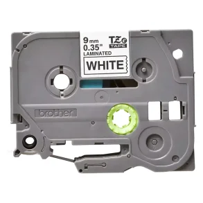 Brother TZe Tape - 9mm x 8m, Hvid (sort skrift)