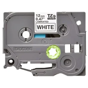 Brother TZe Tape - 12mm x 8m, Hvid (sort skrift)