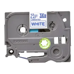 Brother TZe Tape - 12mm x 8m, Hvid (bl� skrift)