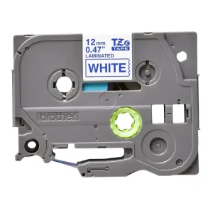 Brother TZe Tape - 12mm x 8m, Hvid (bl� skrift)