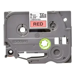 Brother TZe Tape - 9mm x 8m, R�d (sort skrift)